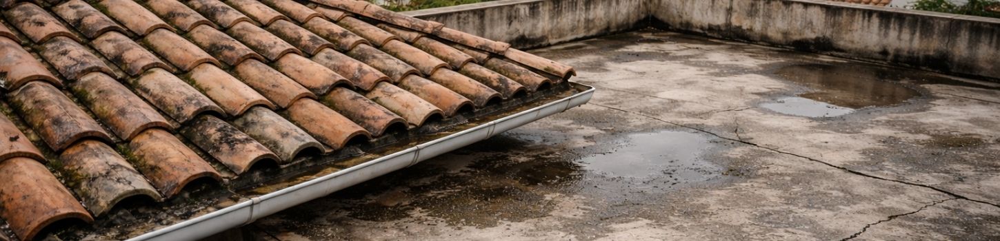 Infiltração no telhado e problemas de umidade