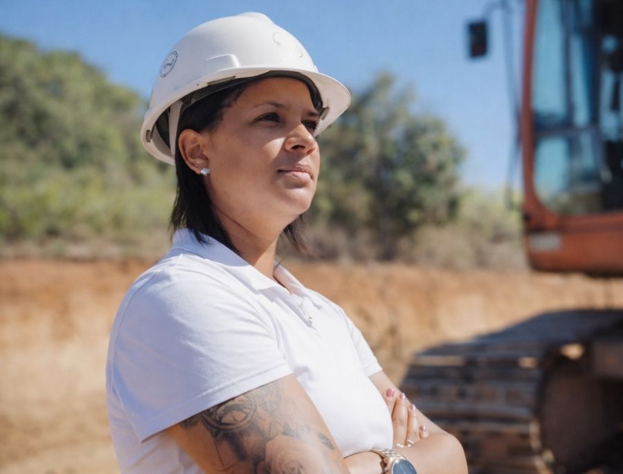 Profissional realizando inspeção estrutural